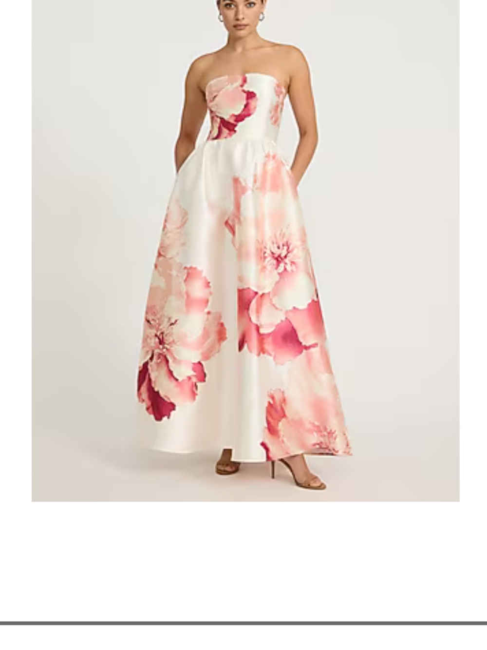 Express gown dress size smal *never worn* white pink floral